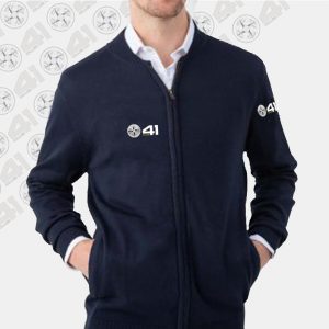 41 Club Cotton & Acrylic Zip Cardigan